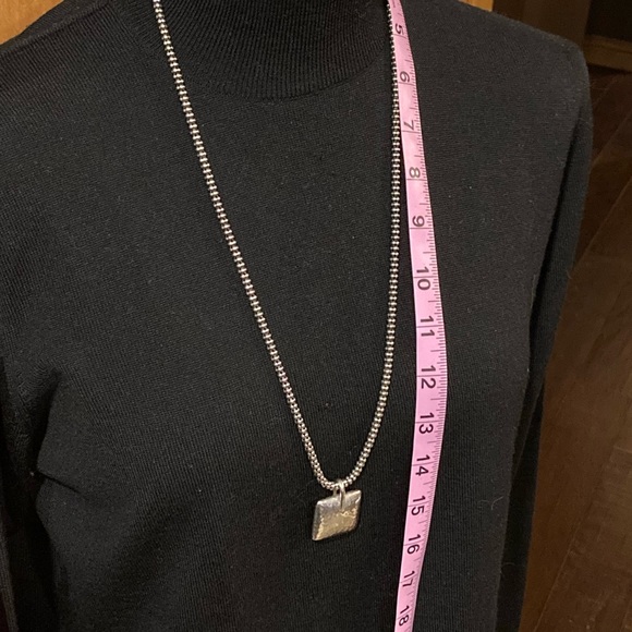 Silpada sterling silver popcorn necklace and hammered silver pendant. - Picture 7 of 15